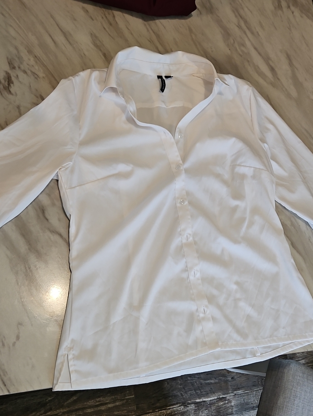 Womens Classic White Button-Up Shirt